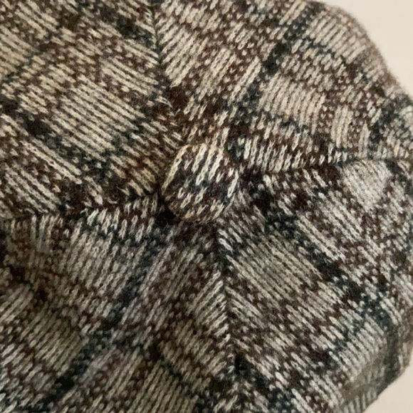 {VTG} Kangol Design | Four Panel Wool Blend Tweed Plaid Hat Cap Made in England - Picture 15 of 16